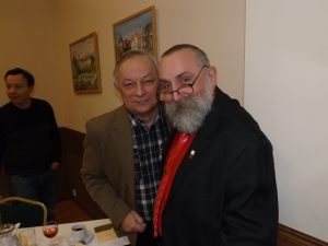 Spotkanie noworoczne dziennikarzy 05.02.2016, na zdjęciu: Krzysztof Żurawski, Janusz Sudoł, Krzysztof Flasiński